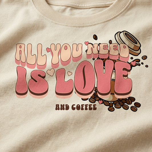 LOVE & COFFEE Oversized Tee
